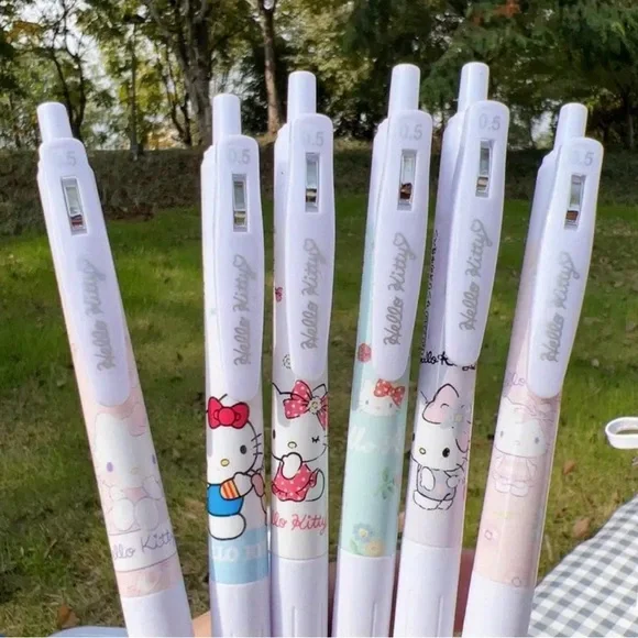 NWT! Officially Licensed Hello Kitty 6pcs Gel Pen Set - 0.5mm Fine Point. - Picture 3 of 4
